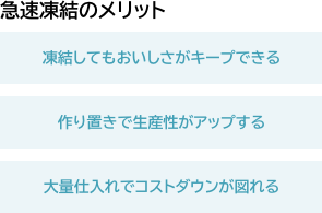 急速凍結のメリット