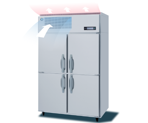 フロントエアー自然冷媒冷蔵庫