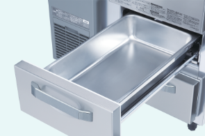 食材の種類別保冷に便利な引き出し式