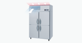 フロントエアー自然冷媒冷蔵庫