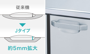より握りやすい形状に進化したハンドル