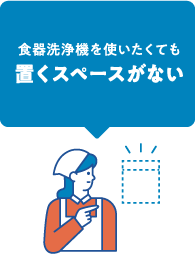 食器洗浄機を使いたくても置くスペースがない