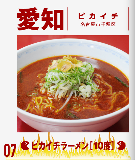 愛知　ピカイチ（名古屋市千種区）ピカイチラーメン［10度］