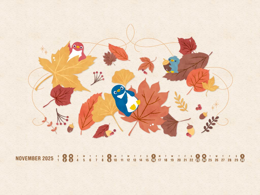 ペンギン壁紙を掲載しました！