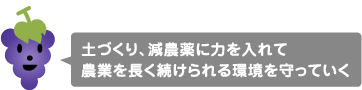 土づくり、減農薬に力を入れて農業を長く続けられる環境を守っていく